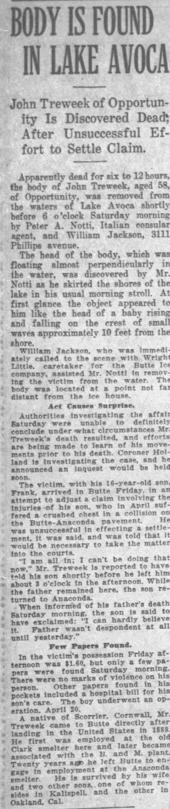 Butte Miner; June 21, 1925